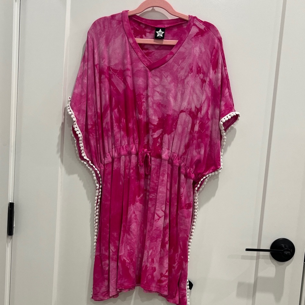 Pixie Lane Pink Tie-Dye Kaftan Dress